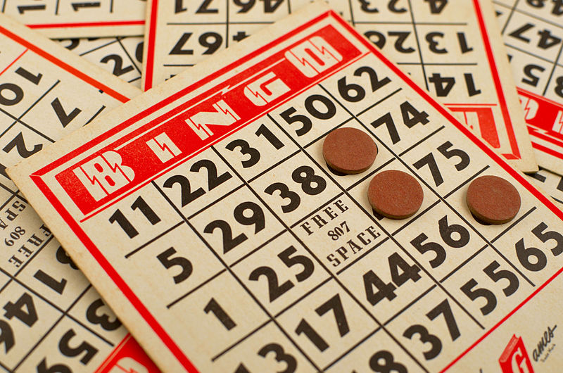 Imagem de uma antiga cartela de bingo